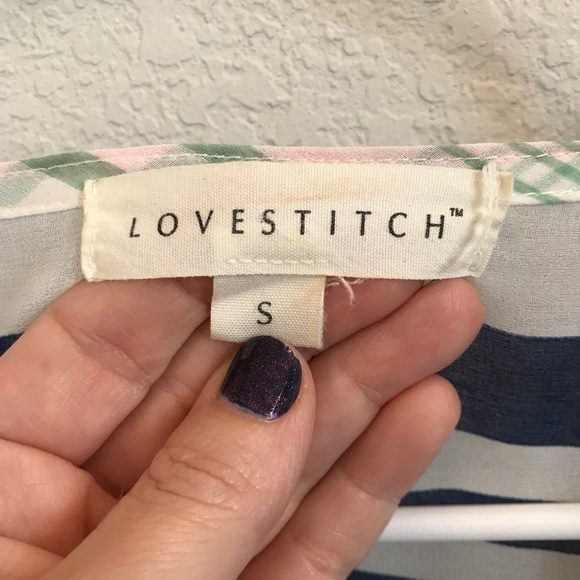 Striped Summer Blouse Size Small - Picture 2 of 3